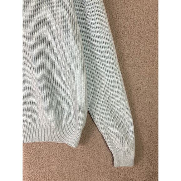 NOVAMEN Light Blue Turtleneck Sweater Polyester Cozy Knit Top Size Large - Picture 9 of 13